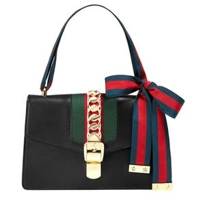 NEW Gucci sylvie shoulder leather bag with 2 straps